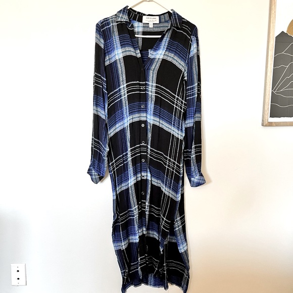 Anthropologie Cloth & Stone Geri Plaid Maxi Dress - Picture 5 of 8